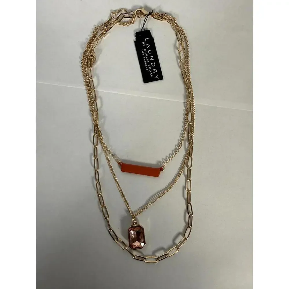 NWT Laundry by Shelli Segal Gold-Tone Multi-Layer Necklace - Picture 2 of 5